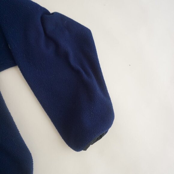 VTG '90S Russell Athletic Navy Fleece Button Collar Outdoor Pull Over Sweater L - Picture 4 of 10
